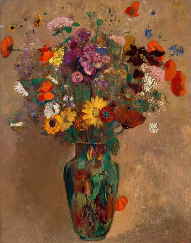 Odilon Redon - Grand bouquet de fleurs des champs