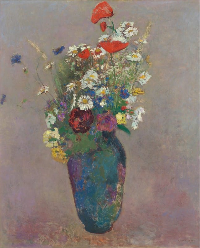 Odilon Redon - Vision; vase of flowers