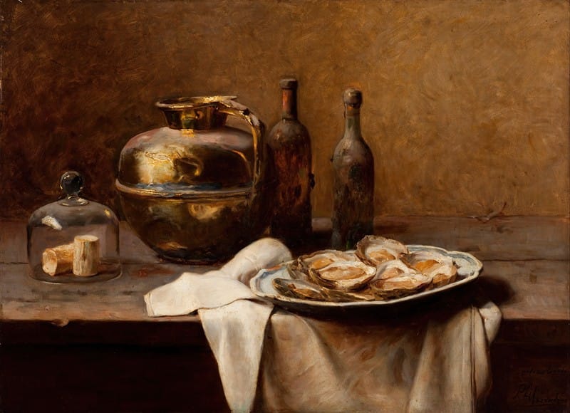 Pedro Alexandrino Borges - Oysters and Copperware