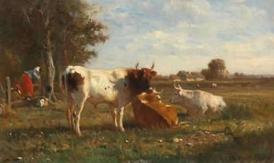 Open Landscape with Cows