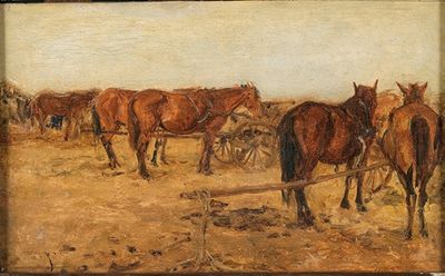 A Carriage with Horses