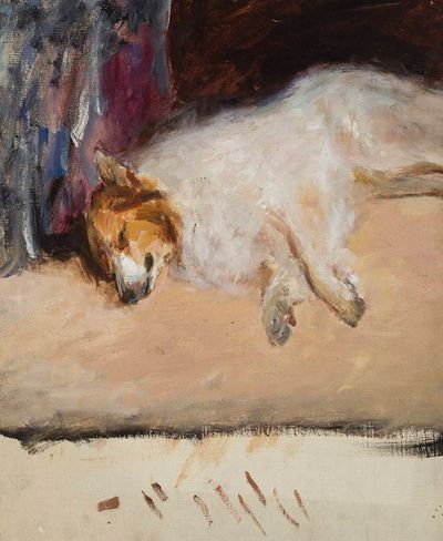 Study of a sleeping dog for the “Portrait of Prince Golitsyn”