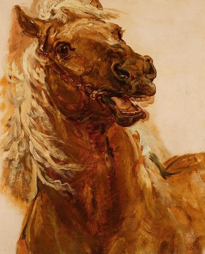 Sketch of horse’s head for the painting “Zamoyski at Byczyna”