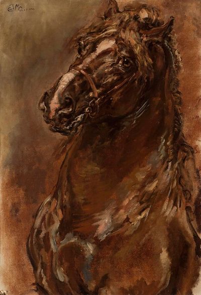 Study of horse’s head for “The Maid of Orléans”