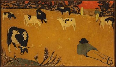 Breton panel with cows