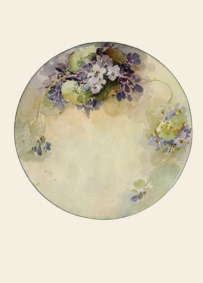 Plate in arrangement of Violets