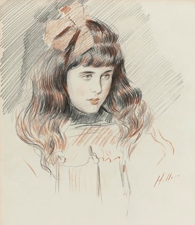 艺术家女儿Ellen Hellu的肖像