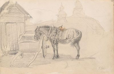 Leksland教堂的马匹和车辆