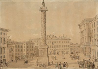 罗马柱廊广场（Piazza Colona）和Marcus Aurelius柱