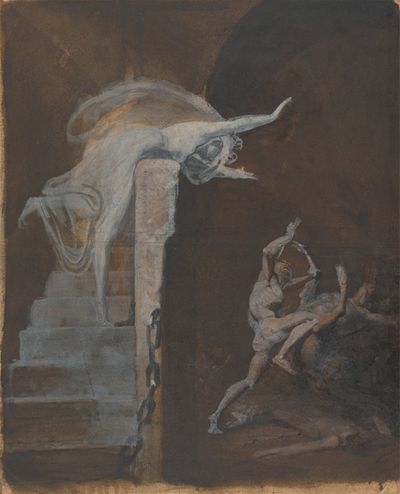 阿里阿德涅观看忒修斯与弥诺陶洛斯的斗争