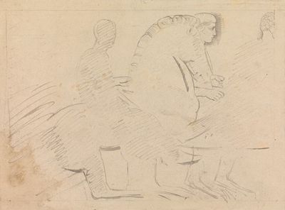 帕特农神庙壁画中的骑马人素描