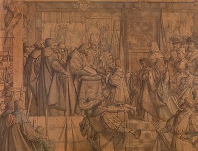 1515年，市长Jan van de Werve接受查尔斯王子的宣誓