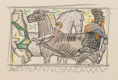 《伟大的卡莱瓦拉》，诗歌III，素描，马和骑手相遇