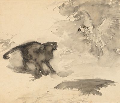 鹦鹉和猫（埃莉诺·盖茨的《晚安》草图）