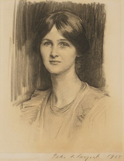 安吉拉·麦金尼斯（Angela McInnes）的肖像，后来是爱德华·伯恩·琼斯爵士（Sir Edward Burne Jones）的孙女安吉拉·蒂尔克（Angela Thirkell）