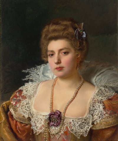 一个戴珍珠的女人的肖像