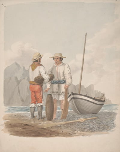 特内里费岛Garachics的Boatman和Medianero