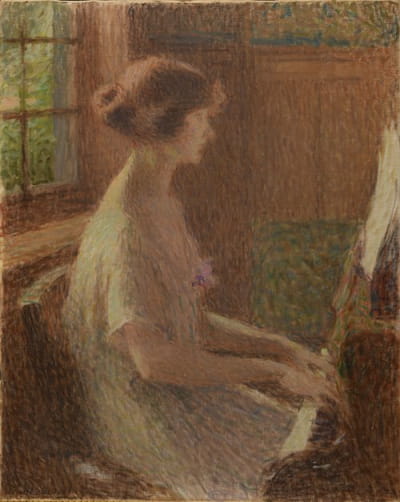 钢琴小姐。沃尼尔小姐的肖像