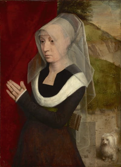 一位妇女在祈祷时的肖像