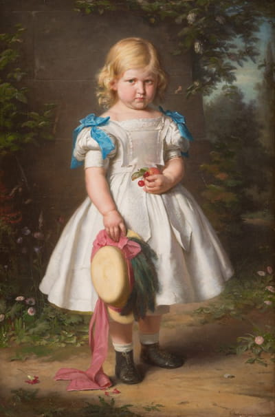 五岁的伊娃·玛丽亚·冯·里希特霍芬的肖像