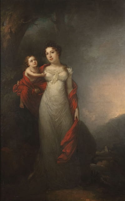 Maria Morsztyn与儿子的肖像