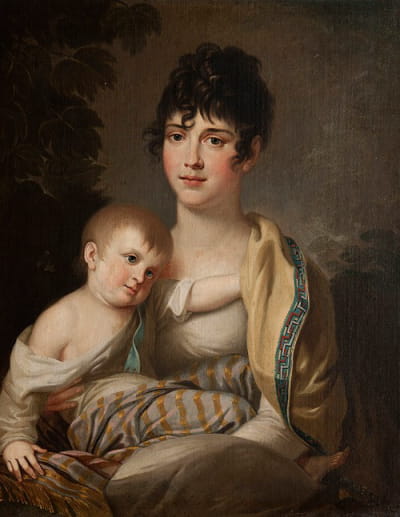 Teofila Radziwiłnée Morawska（1791–1828）和她的儿子Aleksander Dominik（1808–1859）的肖像