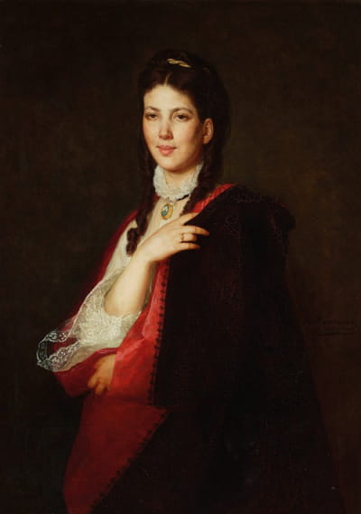 艺术家继女Leonia Blühdorn的肖像