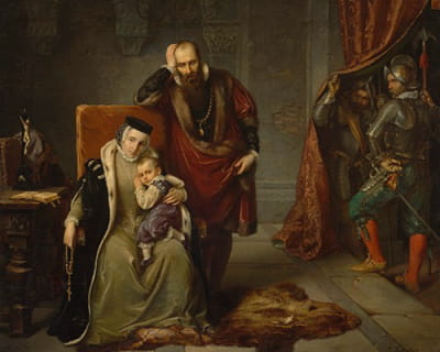 Catherine Jagiellon和她的儿子Sigismund在狱中