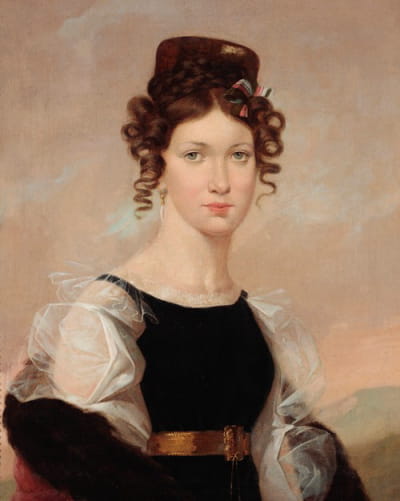 画家的妻子安东尼娜·格普纳·内·齐什科夫斯基（Antonina Gepner née Czyszkowska，1813–1870）的肖像
