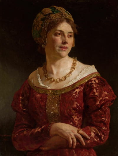 一位身着17世纪服装的克拉科夫女市民的肖像