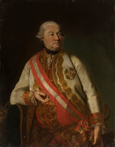 安德烈亚斯·哈迪克·冯·富塔克（Andreas Hadik von Futak，1710–1790）伯爵的肖像，胸前挂着玛丽亚·特蕾莎军事勋章的星星