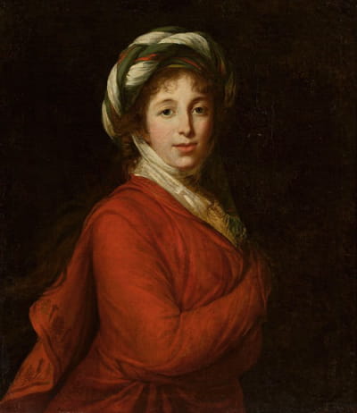 一个戴头巾的女人的肖像