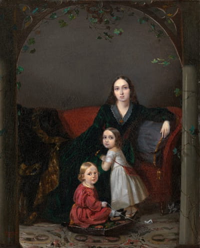 安娜·格里戈里耶夫娜·埃尔莫洛娃（1807-1852）与孩子的肖像