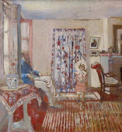 画家克尔·泽维尔·卢塞尔和他的女儿