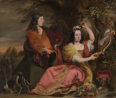 Jan van der Voort和他的妹妹Catharina和一个仆人