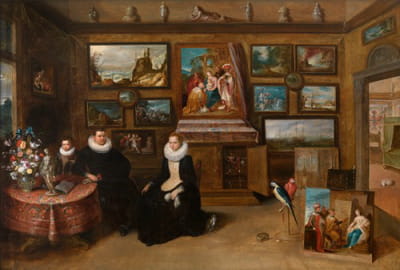 收藏柜中的家庭肖像