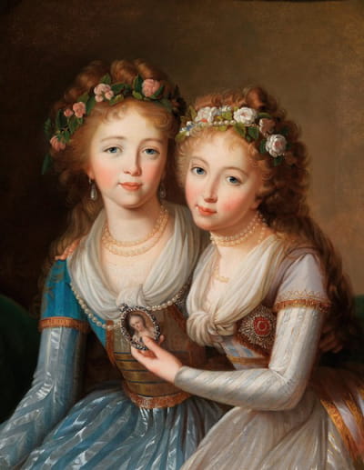 沙皇保罗一世（1745–1801）的女儿亚历山德拉（Alexandra，1783-1801）和海伦娜（Helena，1784-1803）的双人肖像