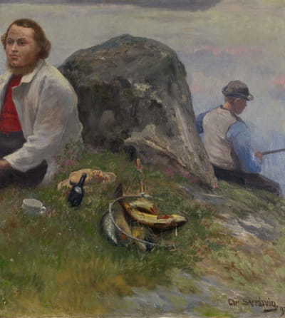 邮编：。Asbjørn与钓鱼男孩一起旅行