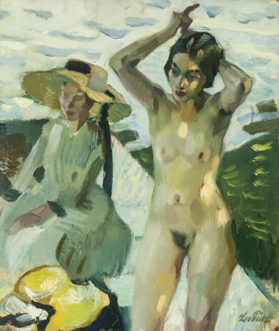 《岸上IV》（绘画模特托妮·哈施和她的妹妹米娜在哈特曼斯伯格）