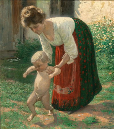 艺术家的妻子和一岁的儿子