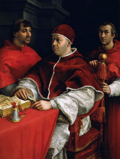 教皇利奥十世与红衣主教朱利奥·德·美第奇和路易吉·德·罗西的肖像