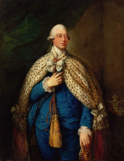 身着议会长袍的英国乔治三世肖像