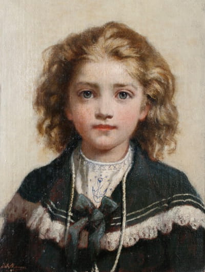 一个穿着水手服的年轻男孩的肖像
