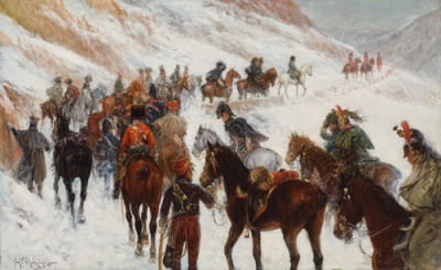 1808年，拿破仑的军队穿越瓜达拉马山脉的索莫西拉山口