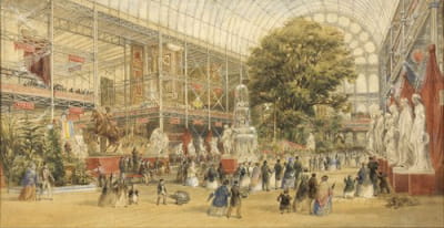 维多利亚女王在伦敦水晶宫开幕1851年世界博览会