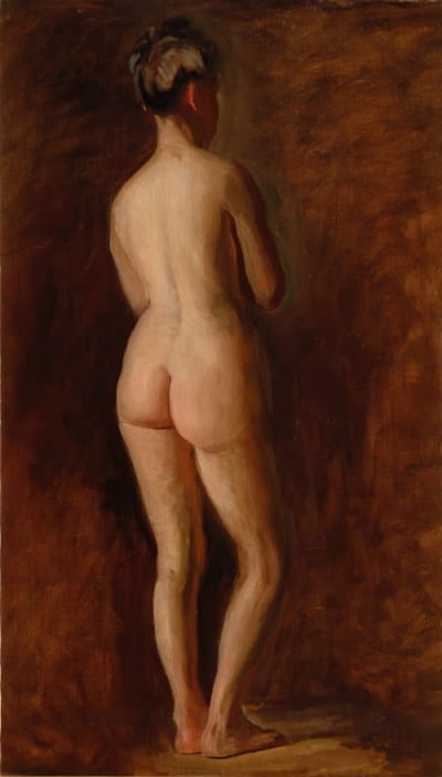 站立女性裸体（后视图）