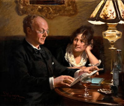 皇家演员埃米尔·波尔森（1842-1911）和他的妻子安娜（生于Næser，1849-1934）的双人肖像