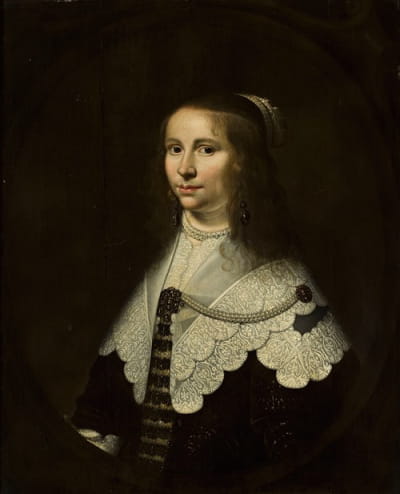 萨洛蒙·范·肖恩霍芬（1617-1653）的妻子沃尔克拉·范·贝雷斯廷（1624-1653）肖像
