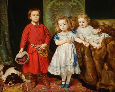 艺术家的三个孩子塔德乌兹、海伦娜和比塔的肖像