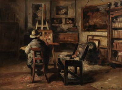 画家之父斐迪南·德·布雷克莱尔一世的工作室